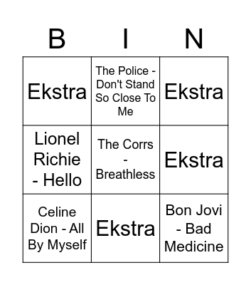 Systematic Bingo Card