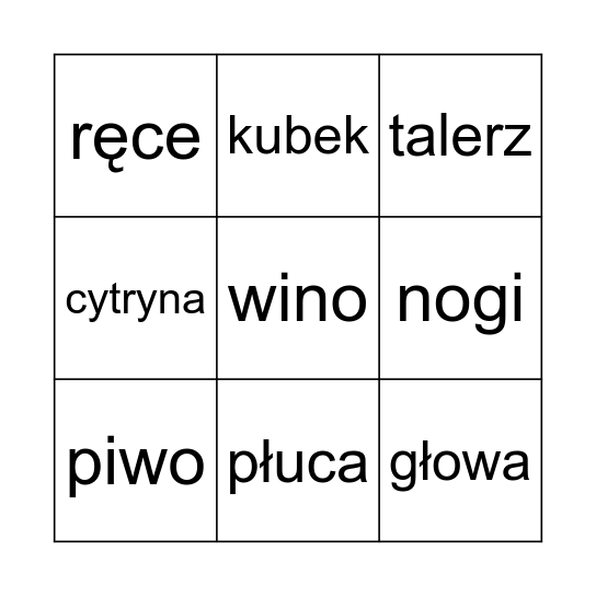 Próba Bingo Card