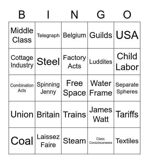 AP Euro Bingo Card