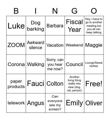 Bullshit Bingo Card