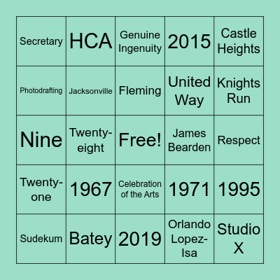Gresham Smith Trivia Bingo Card