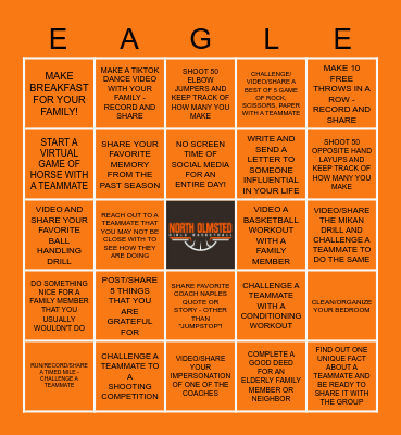 NORTH OLMSTED GIRLS BASKETBALL Bingo Card