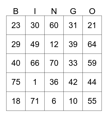 HET GROTE BINGOSPEL! Bingo Card