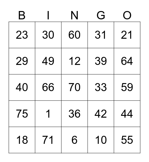 HET GROTE BINGOSPEL! Bingo Card