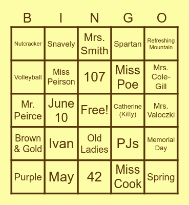 BIRTHDAY BINGO! Bingo Card