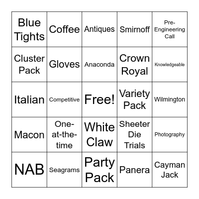 Kathy Bingo! Bingo Card