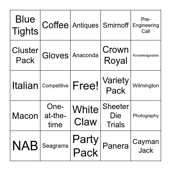 Kathy Bingo! Bingo Card