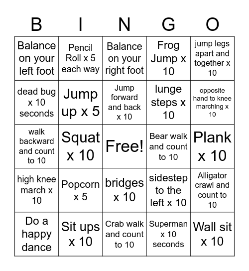 Austin's BINGO Board! Bingo Card
