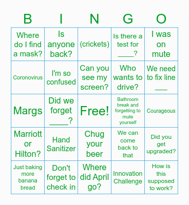 Cinco de Mayo ~ Utz Team Happy Hour Bingo Card