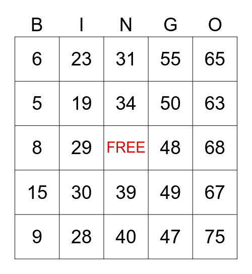 Virtual Bingo... Sponsor COVID-19 Bingo Card
