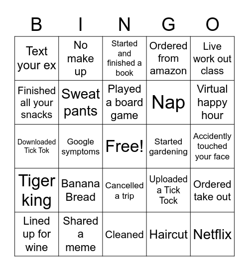 Iso Bingo Card