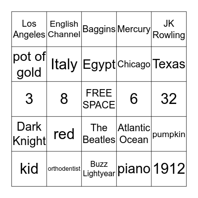 Bingo Card
