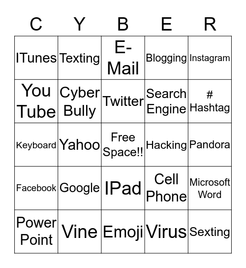 Cyber Bingo Card