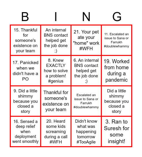 Precision Lender - MVP1 Bingo Card