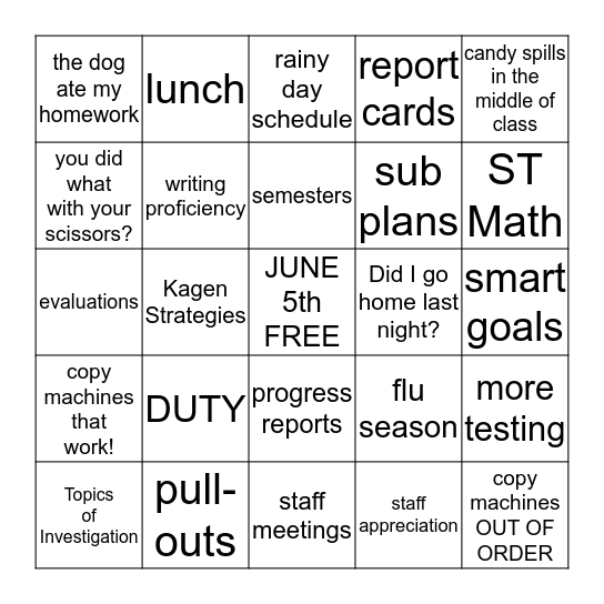 HAPPY NEW YEAR Bingo Card