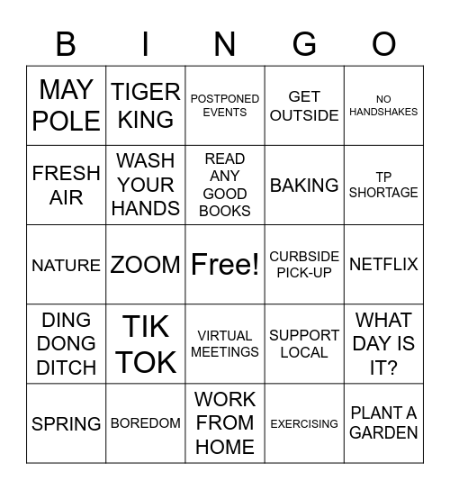 HR MAY DAY Bingo Card