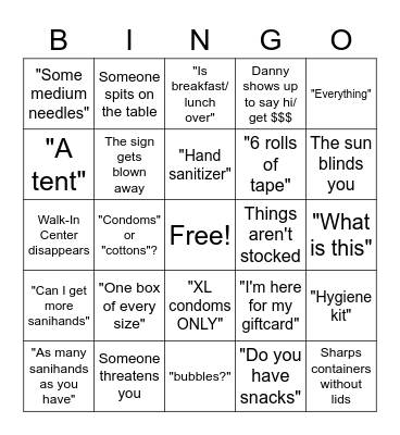 TAYLORGATE SAS BINGO Card