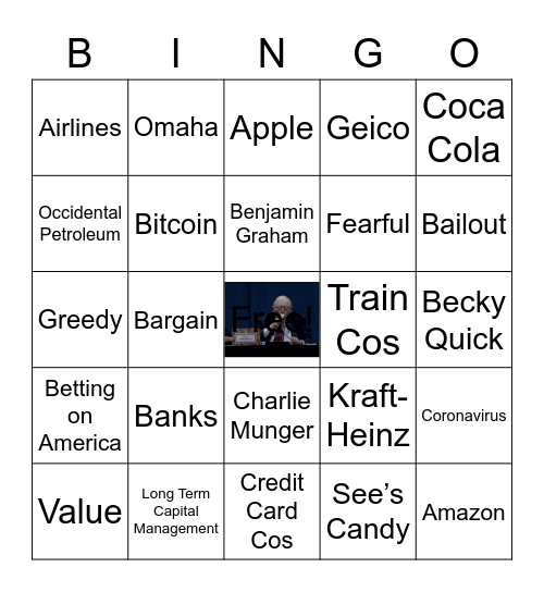 Berkshire Hathaway Bingo Card