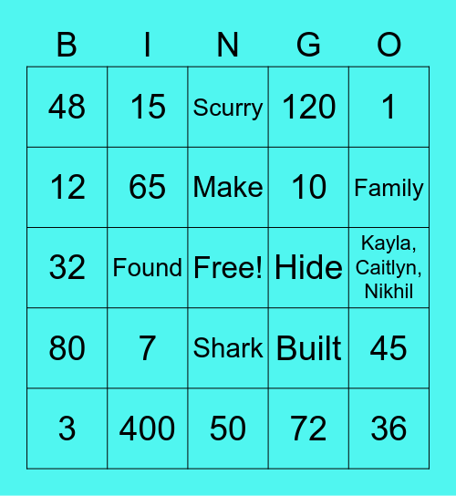 iContinue Math and ELA Bingo Card