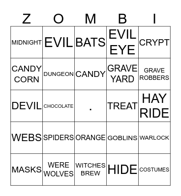 Happy Halloween! Bingo Card