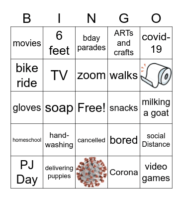 Quarantine Bingo 2020 Bingo Card