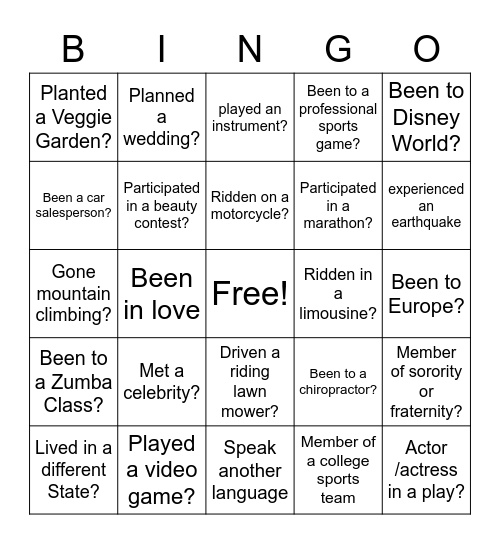 YES! I HAVE DONE THAT - FastSpring Version Bingo Card