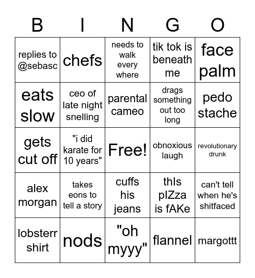 Atharva Athalye Bingo Card