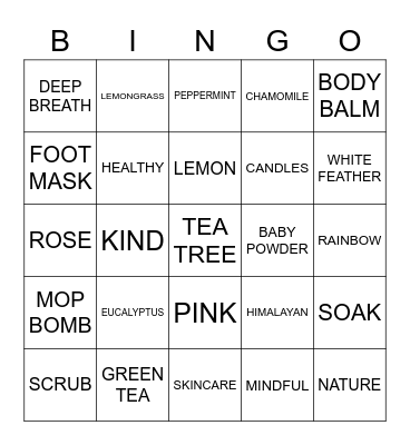 Rainbow Essence Bingo Card