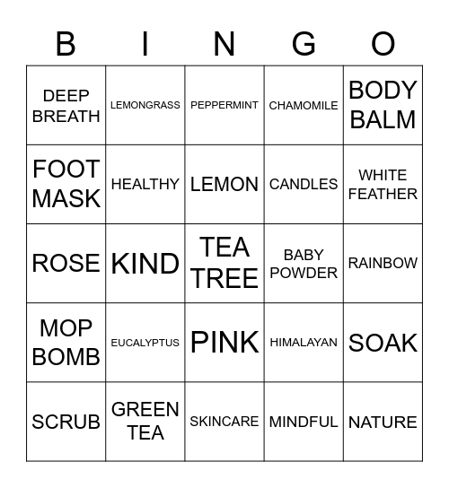 Rainbow Essence Bingo Card