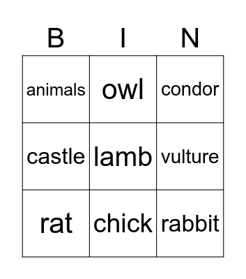 JUMP - ZooKeeper Bingo Card