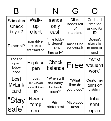 Covid Bingo 2 Bingo Card