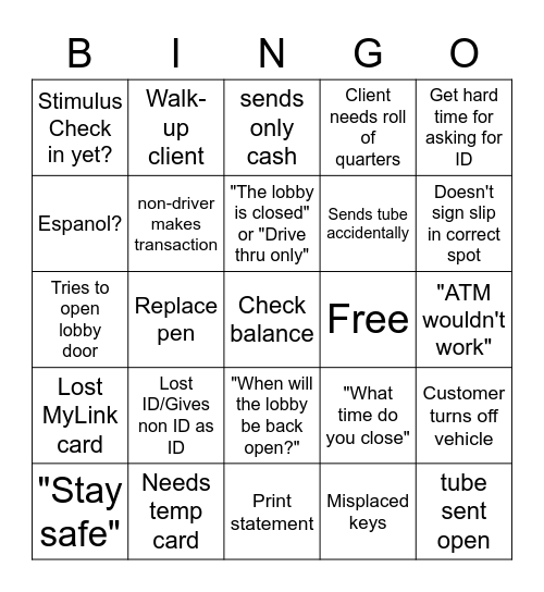 Covid Bingo 2 Bingo Card