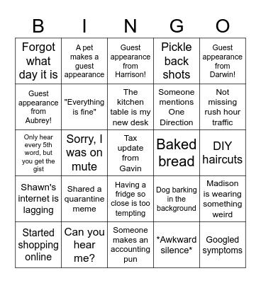 Office Bingo - Pandemic Edition Bingo Card
