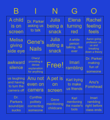 UMass B Bingooooooo! Bingo Card