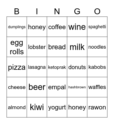 Kartunya .feast Bingo Card