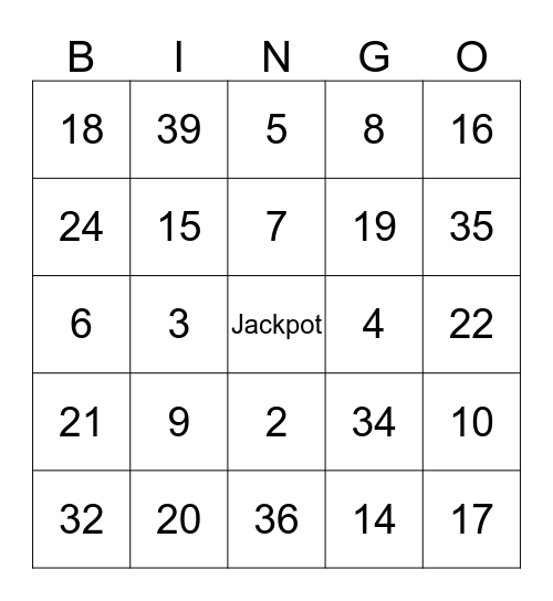 Birthday Bingo Card