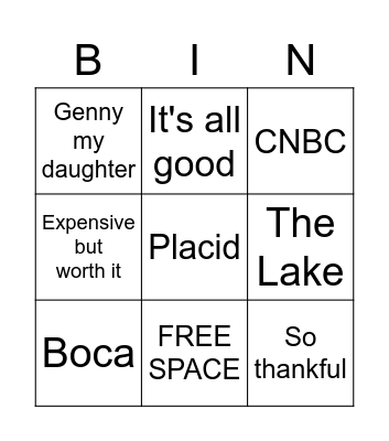 Kirk Bingo Card