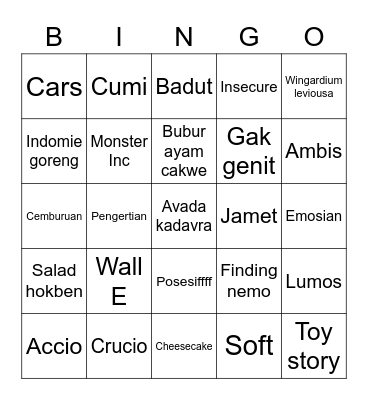 Kalea gemes Bingo Card