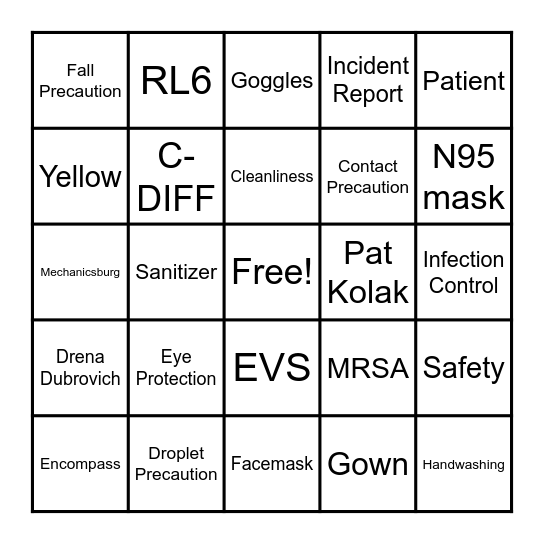 EMPLOYEE SAFETY WEEK 2020 Bingo Card