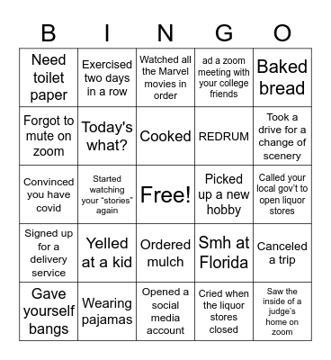 Inns of Quarantine #1 Bingo Card