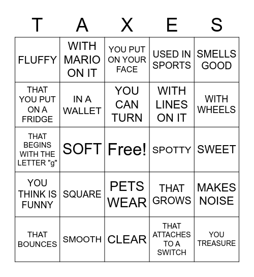 SOMETHING.... Bingo Card