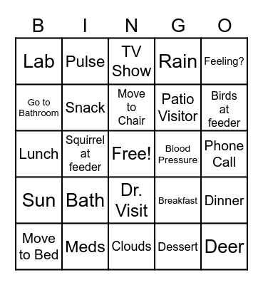 Med/Surg Bingo Card