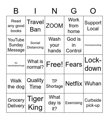 Agnes' Bingo Card