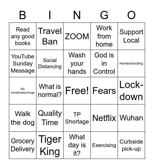 Agnes' Bingo Card