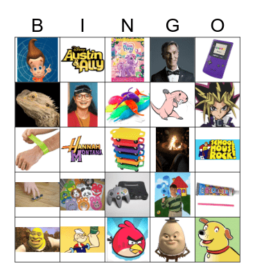 Nostalgic Bingo Pt. 1 Bingo Card