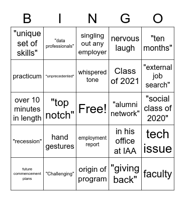 Rappa Bingo Card