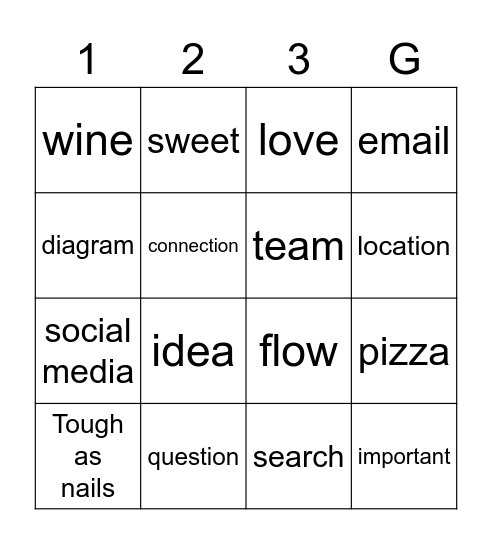 Bingo! Bingo Card