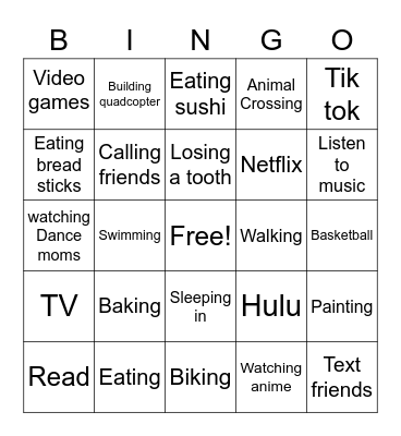 LASC Bingo Card