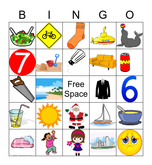 Initial /s/ Bingo Card