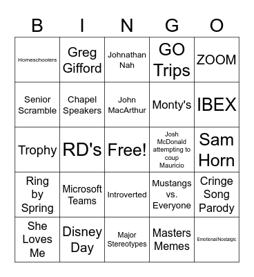 YES Bingo Card